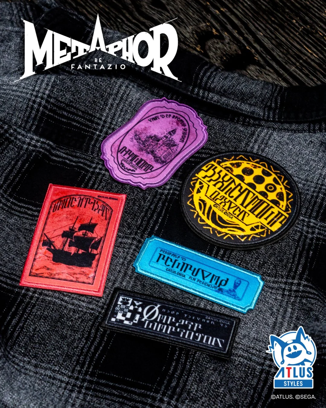 Metaphor: ReFantazio – Traveler’s Journey Embroidered Patches (Set of 5)