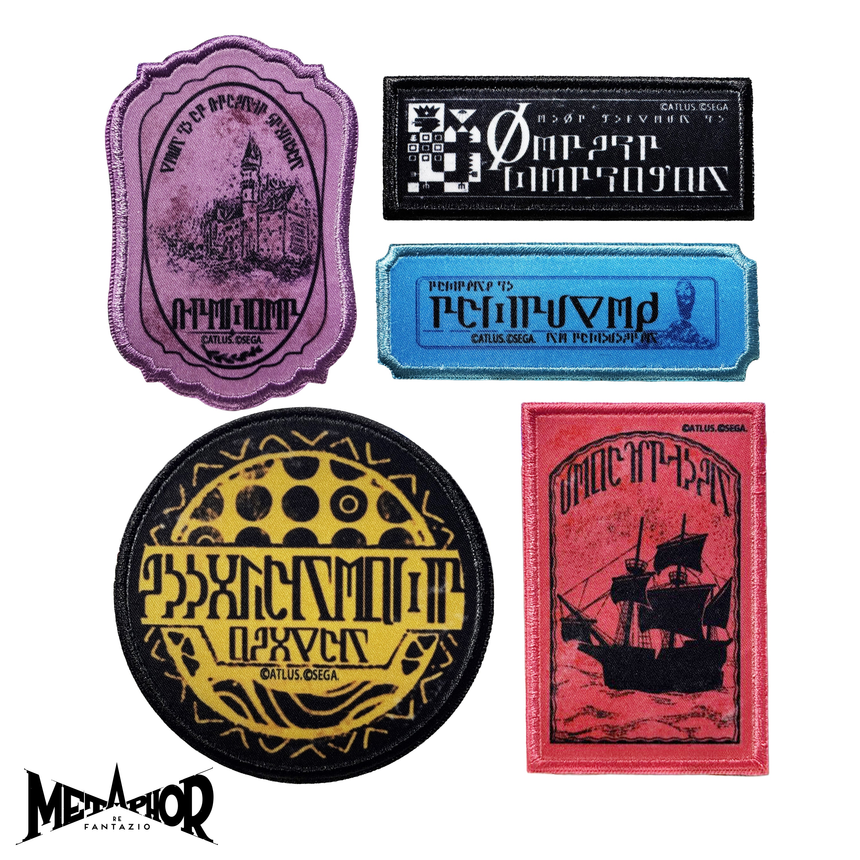 Metaphor: ReFantazio – Traveler’s Journey Embroidered Patches (Set of 5) - Image 2