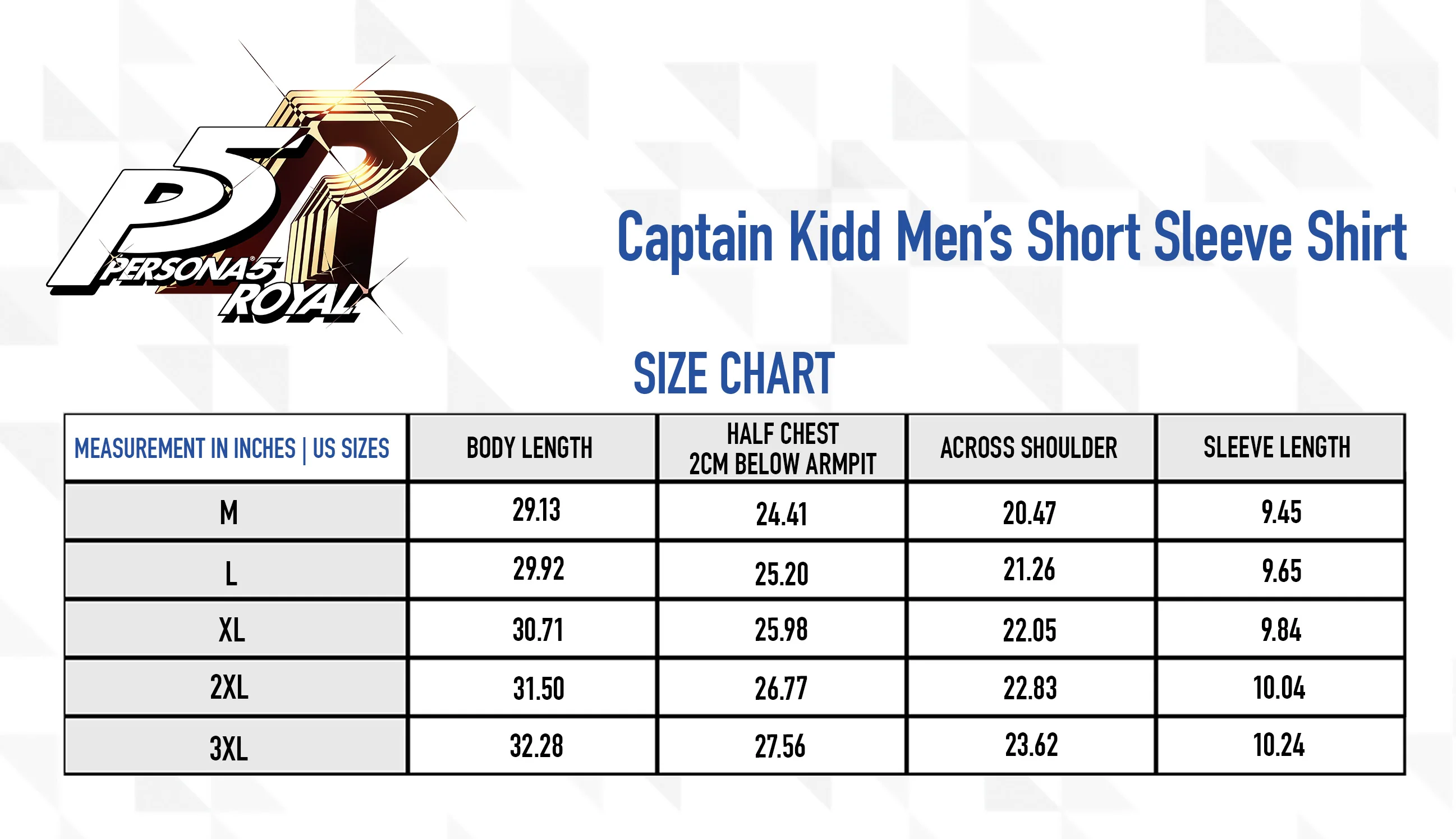 Persona 5 Royal: Captain Kidd Short Sleeve Shirt - Image 3
